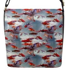 Golden Fishes Flap Closure Messenger Bag (S)