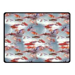 Golden Fishes Double Sided Fleece Blanket (Small) 