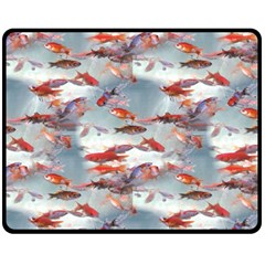 Golden Fishes Double Sided Fleece Blanket (Medium) 