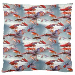 Golden Fishes Standard Flano Cushion Case (One Side)