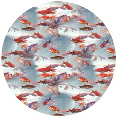 Golden Fishes Wooden Puzzle Round