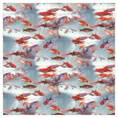 Golden Fishes Long Sheer Chiffon Scarf 