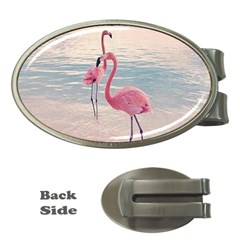 Flamingos Beach Money Clips (oval)  by Sparkle