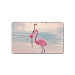 Flamingos Beach Magnet (Name Card) Front