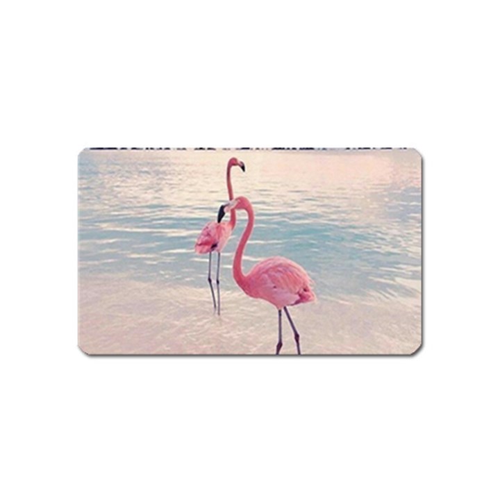 Flamingos Beach Magnet (Name Card)