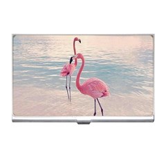 Flamingos Beach Business Card Holder