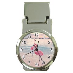 Flamingos Beach Money Clip Watches