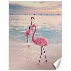 Flamingos Beach Canvas 12  X 16  by Sparkle