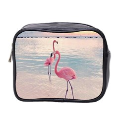 Flamingos Beach Mini Toiletries Bag (two Sides)