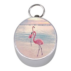 Flamingos Beach Mini Silver Compasses by Sparkle