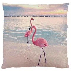 Flamingos Beach Standard Flano Cushion Case (one Side) by Sparkle