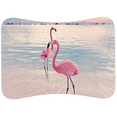 Flamingos Beach Velour Seat Head Rest Cushion by Sparkle