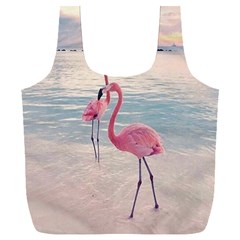 Flamingos Beach Full Print Recycle Bag (xxl) by Sparkle