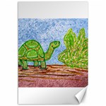 Turtle And Letttuce Colored Illustration Canvas 12  x 18  11.88 x17.36  Canvas - 1