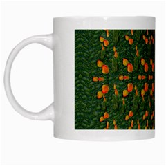 Sakura Tulips Giving Fruit In The Festive Temple Forest White Mugs by pepitasart