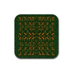 Sakura Tulips Giving Fruit In The Festive Temple Forest Rubber Square Coaster (4 pack)  Front