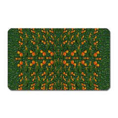 Sakura Tulips Giving Fruit In The Festive Temple Forest Magnet (rectangular) by pepitasart