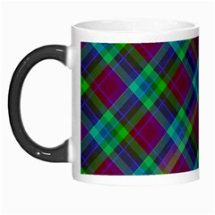 Purple, Green Tartan, Retro Buffalo Plaid Pattern, Classic Tiled Theme Morph Mugs by Casemiro