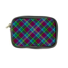 Purple, Green Tartan, Retro Buffalo Plaid Pattern, Classic Tiled Theme Coin Purse by Casemiro