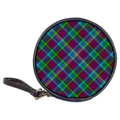 Purple, Green Tartan, Retro Buffalo Plaid Pattern, Classic Tiled Theme Classic 20-cd Wallets by Casemiro