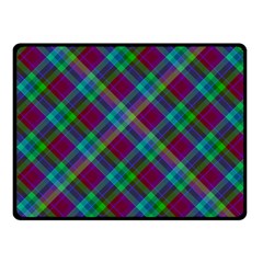 Purple, Green Tartan, Retro Buffalo Plaid Pattern, Classic Tiled Theme Double Sided Fleece Blanket (small)  by Casemiro