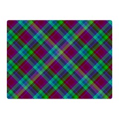 Purple, Green Tartan, Retro Buffalo Plaid Pattern, Classic Tiled Theme Double Sided Flano Blanket (mini)  by Casemiro