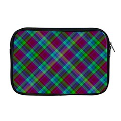 Purple, Green Tartan, Retro Buffalo Plaid Pattern, Classic Tiled Theme Apple Macbook Pro 17  Zipper Case by Casemiro