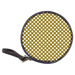 Gold Polka Dots Patterm, Retro Style Dotted Pattern, Classic White Circles Classic 20-cd Wallets by Casemiro