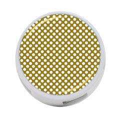 Gold Polka Dots Patterm, Retro Style Dotted Pattern, Classic White Circles 4-port Usb Hub (one Side) by Casemiro