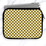 Gold polka dots patterm, retro style dotted pattern, classic white circles Apple iPad 2/3/4 Zipper Cases Front