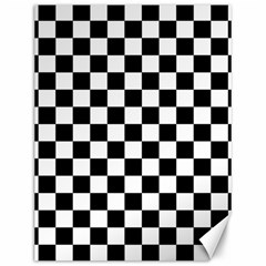 Black And White Chessboard Pattern, Classic, Tiled, Chess Like Theme Canvas 12  X 16  by Casemiro