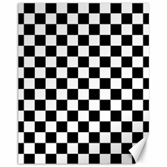 Black And White Chessboard Pattern, Classic, Tiled, Chess Like Theme Canvas 11  X 14  by Casemiro