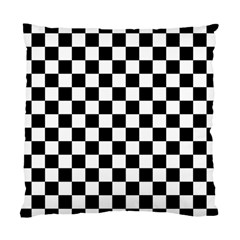 Black And White Chessboard Pattern, Classic, Tiled, Chess Like Theme Standard Cushion Case (one Side) by Casemiro