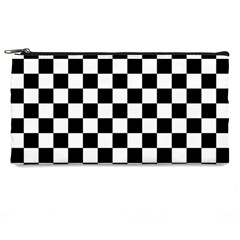 Black And White Chessboard Pattern, Classic, Tiled, Chess Like Theme Pencil Case by Casemiro