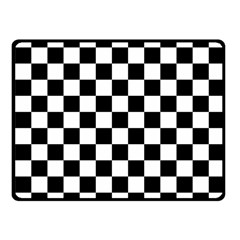 Black And White Chessboard Pattern, Classic, Tiled, Chess Like Theme Fleece Blanket (small) by Casemiro