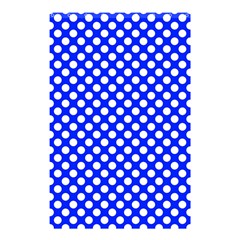 Dark Blue And White Polka Dots Pattern, Retro Pin-up Style Theme, Classic Dotted Theme Shower Curtain 48  X 72  (small)  by Casemiro