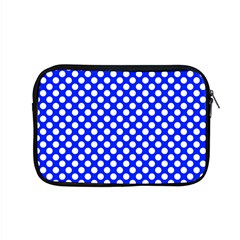 Dark Blue And White Polka Dots Pattern, Retro Pin-up Style Theme, Classic Dotted Theme Apple Macbook Pro 15  Zipper Case by Casemiro