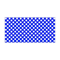 Dark Blue And White Polka Dots Pattern, Retro Pin-up Style Theme, Classic Dotted Theme Yoga Headband by Casemiro