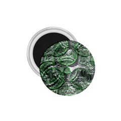 Biohazard Sign Pattern, Silver And Light Green Bio-waste Symbol, Toxic Fallout, Hazard Warning 1 75  Magnets by Casemiro