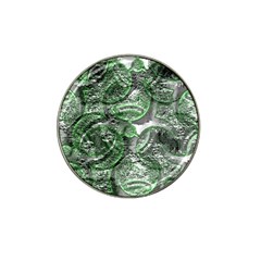 Biohazard Sign Pattern, Silver And Light Green Bio-waste Symbol, Toxic Fallout, Hazard Warning Hat Clip Ball Marker by Casemiro