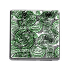 Biohazard Sign Pattern, Silver And Light Green Bio-waste Symbol, Toxic Fallout, Hazard Warning Memory Card Reader (square 5 Slot) by Casemiro