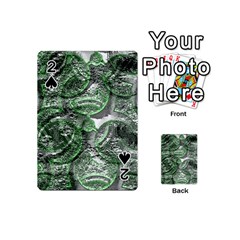 Biohazard Sign Pattern, Silver And Light Green Bio-waste Symbol, Toxic Fallout, Hazard Warning Playing Cards 54 Designs (mini) by Casemiro