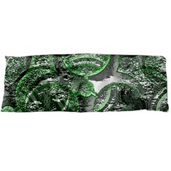 Biohazard Sign Pattern, Silver And Light Green Bio-waste Symbol, Toxic Fallout, Hazard Warning Body Pillow Case (dakimakura) by Casemiro