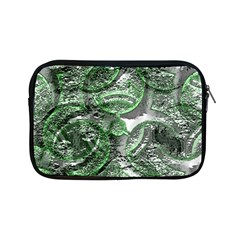 Biohazard Sign Pattern, Silver And Light Green Bio-waste Symbol, Toxic Fallout, Hazard Warning Apple Ipad Mini Zipper Cases by Casemiro