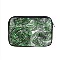 Biohazard Sign Pattern, Silver And Light Green Bio-waste Symbol, Toxic Fallout, Hazard Warning Apple Macbook Pro 15  Zipper Case by Casemiro