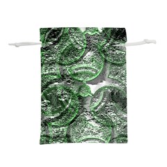 Biohazard Sign Pattern, Silver And Light Green Bio-waste Symbol, Toxic Fallout, Hazard Warning Lightweight Drawstring Pouch (s) by Casemiro