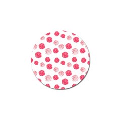 Watercolor Hand Drawn Roses Pattern Golf Ball Marker by TastefulDesigns