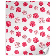 Watercolor Hand Drawn Roses Pattern Canvas 16  X 20  by TastefulDesigns