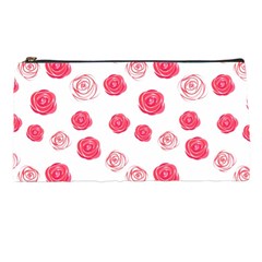 Watercolor Hand Drawn Roses Pattern Pencil Case by TastefulDesigns