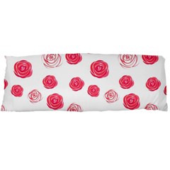 Watercolor Hand Drawn Roses Pattern Body Pillow Case Dakimakura (two Sides) by TastefulDesigns